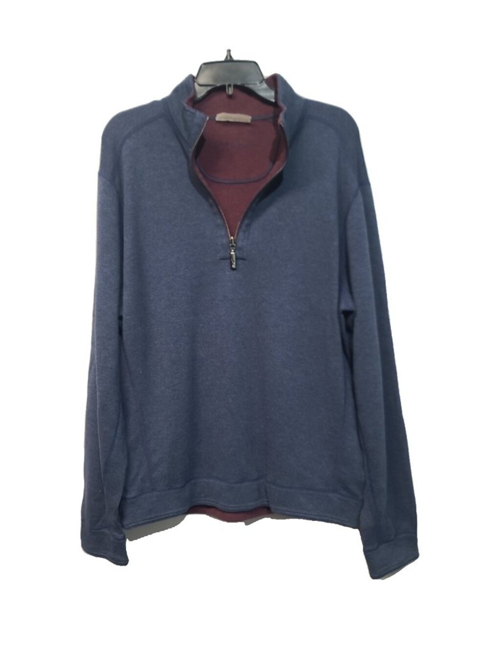 Tommy Bahama Flipshore Half-Zip Reversible Sweatshirt M Blue